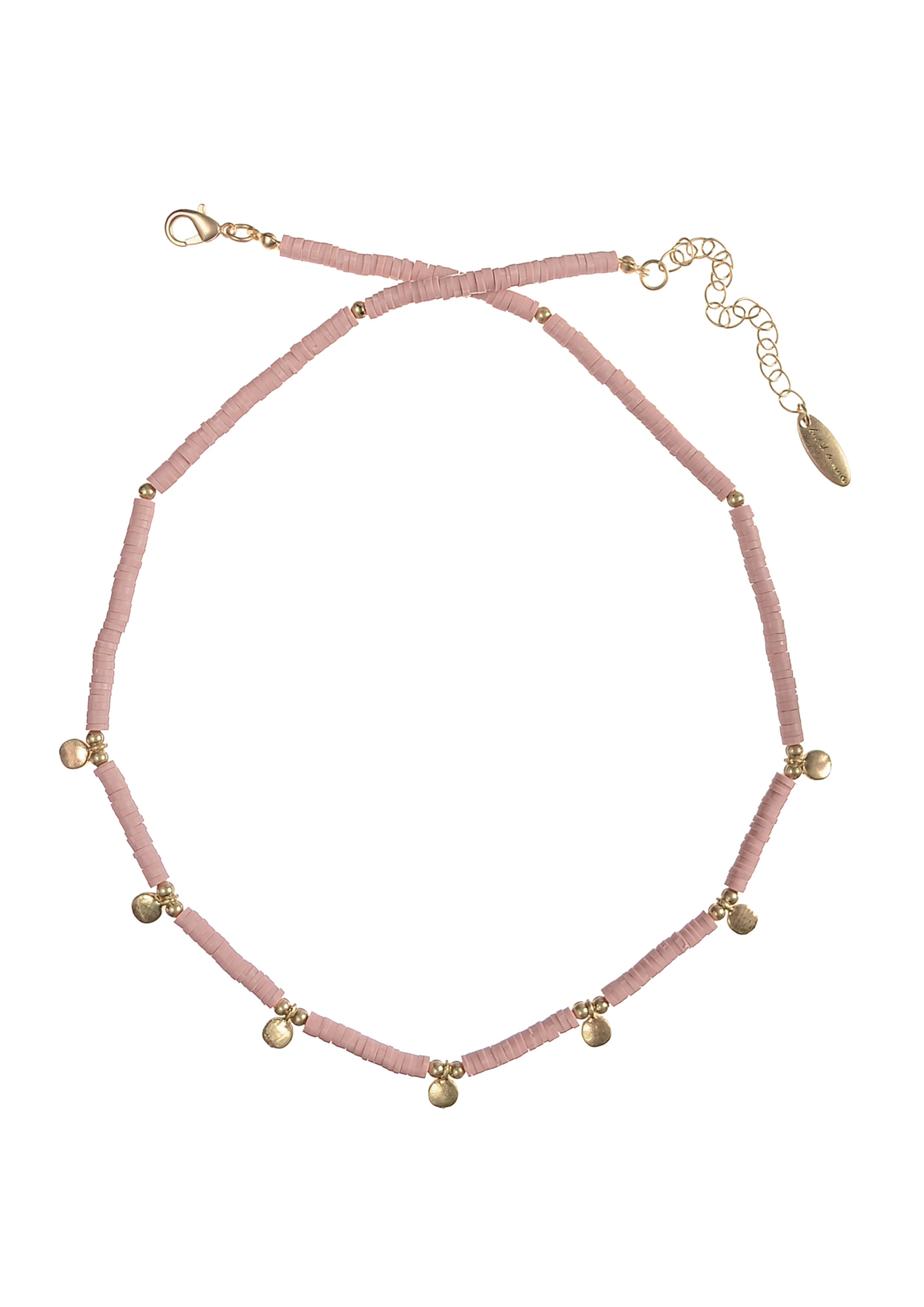 Calamine Necklace with Pill-Bead Charms
