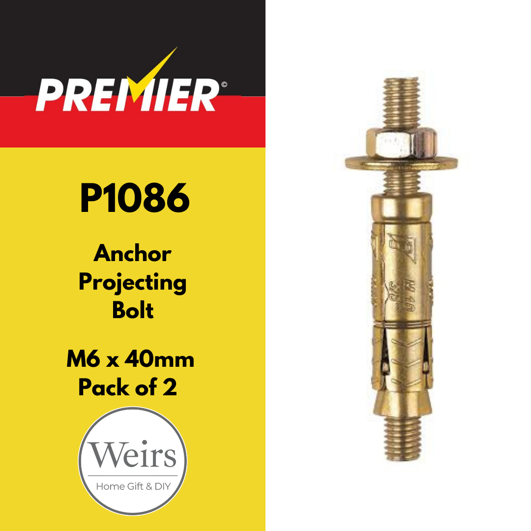 Nuts & Bolts | Premier Anchor Bolt M6x40 by Weirs of Baggot St