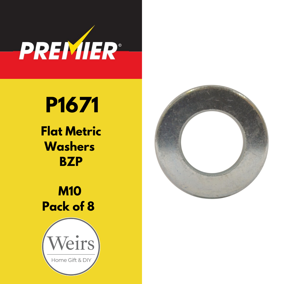 Nuts & Bolts | Premier Flat Metric Washers M10 by Weirs of Baggot St