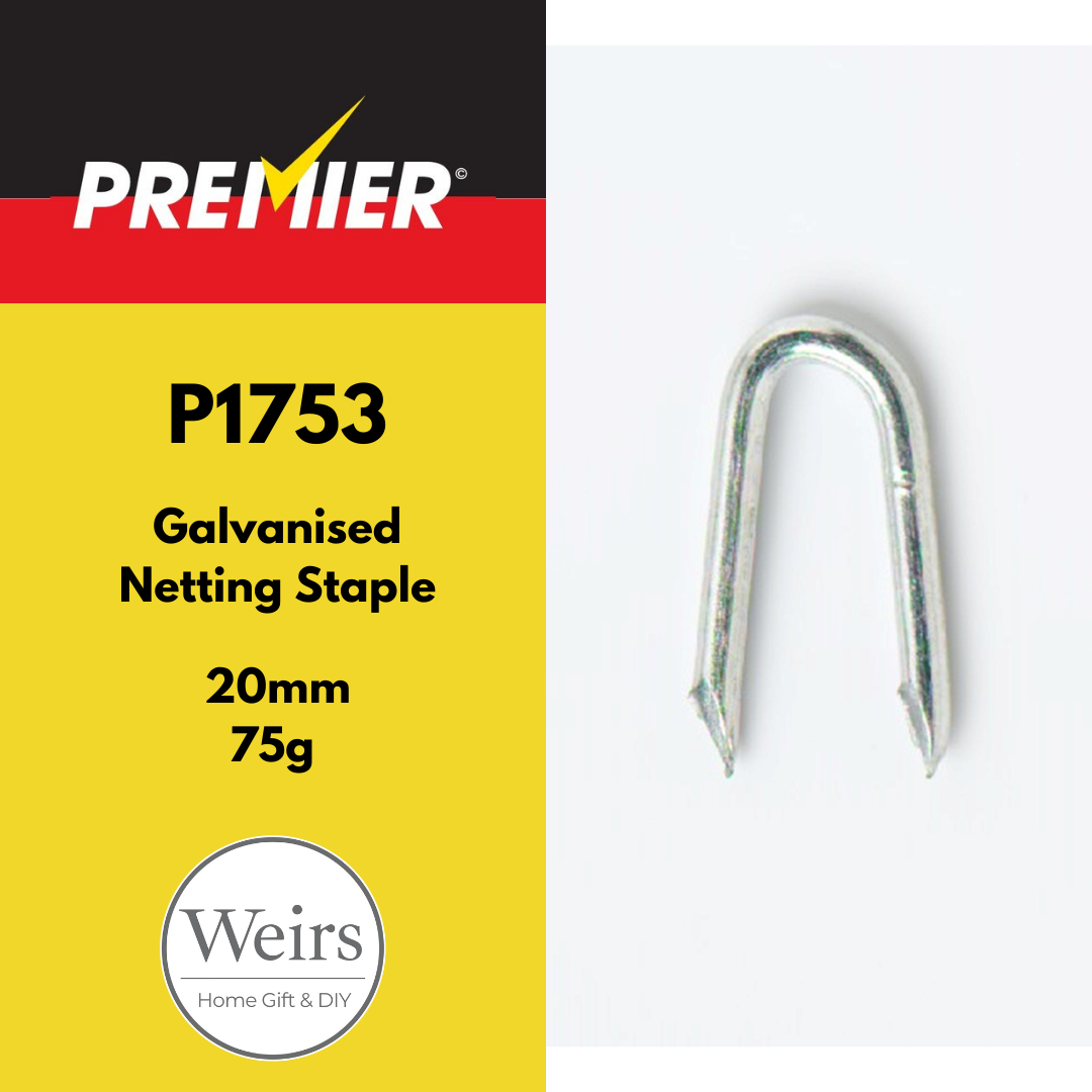 Nails | Premier Galvanised Netting Staple by Weirs of Baggot St