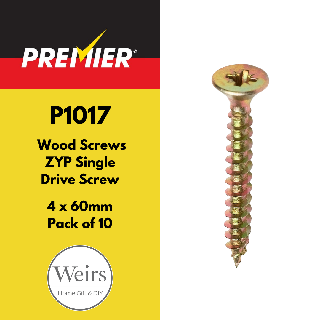 Wood Screws | Premier Screws ZYP 4 x 60mm by Weirs of Baggot St