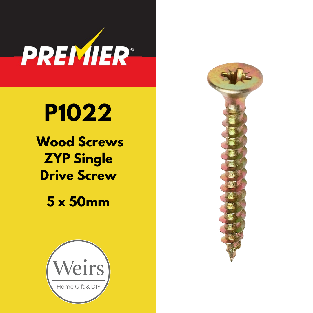 Wood Screws | ZYP Single Drive Screw - 5 x 50mm by Weirs of Baggot St