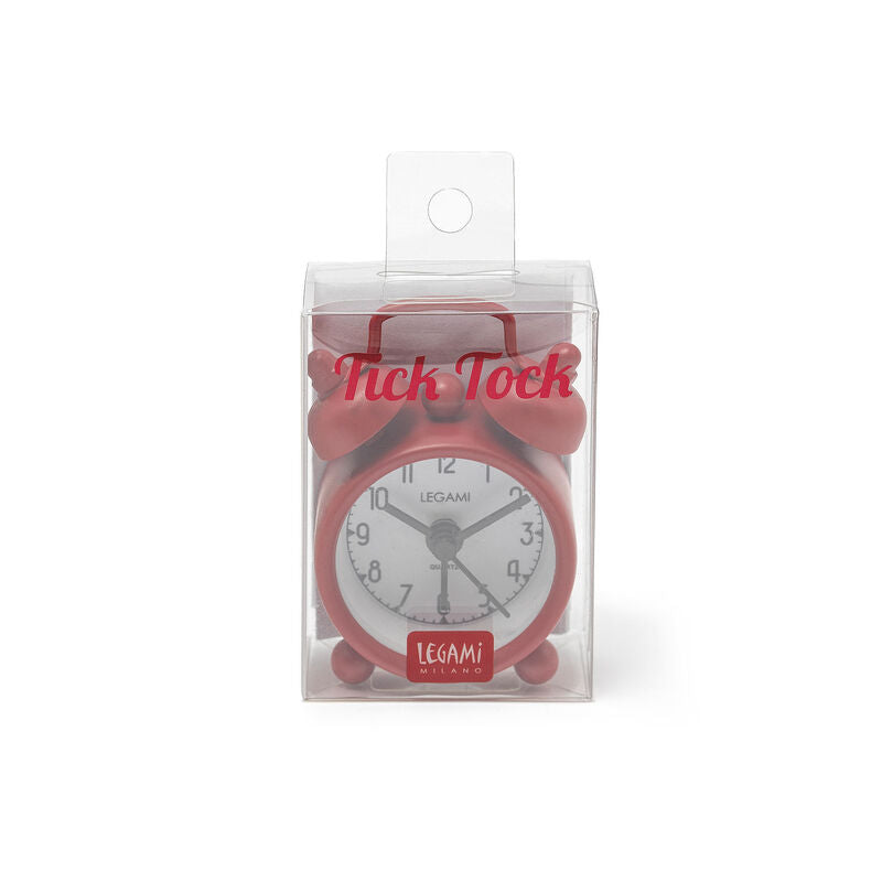 Fab Gifts | Legami Mini Tick Tock Alarm Clock - Red by Weirs of Baggot Street