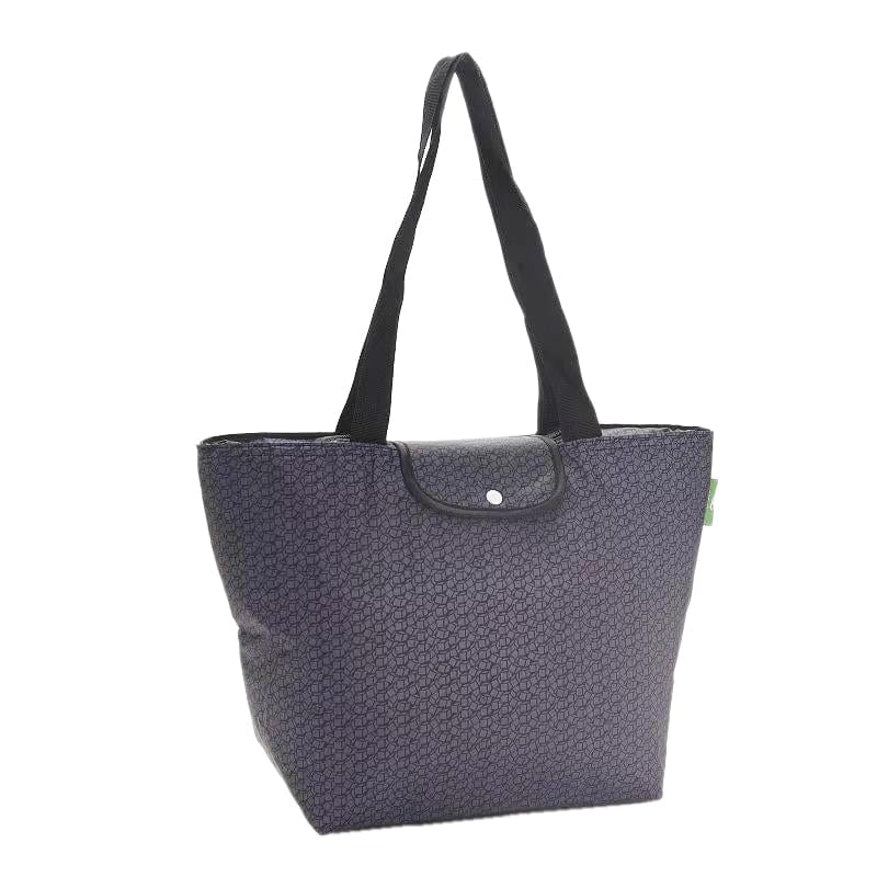 Sustainable Living | Eco Chic Black Disrupted Cubes Insulated Shopping Bag by Weirs of Baggot Street