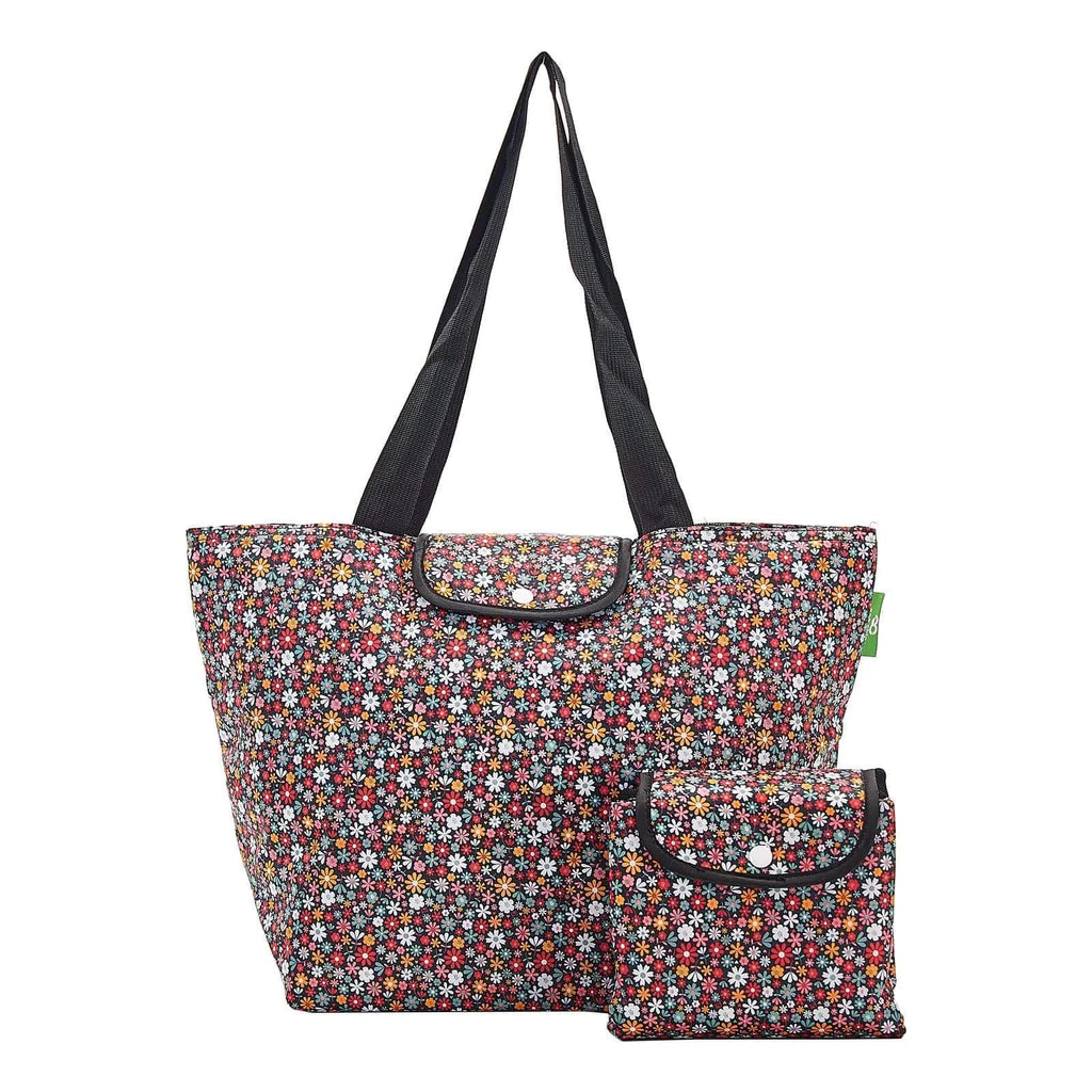 Sustainable Living | Eco Chic Black Ditsy Insulated Shopping Bag by Weirs of Baggot Street