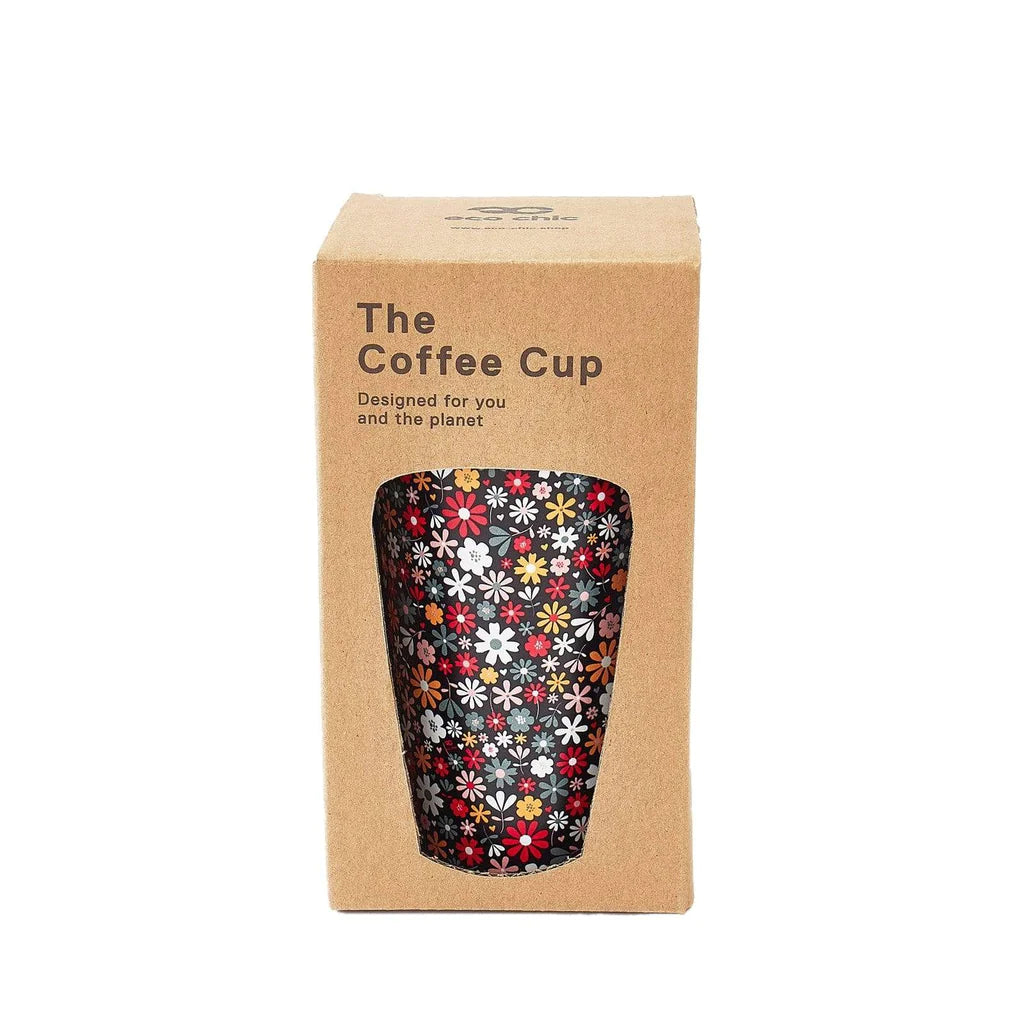 Sustainable Living | Eco Chic Black Ditsy Thermal Coffee Cup by Weirs of Baggot Street