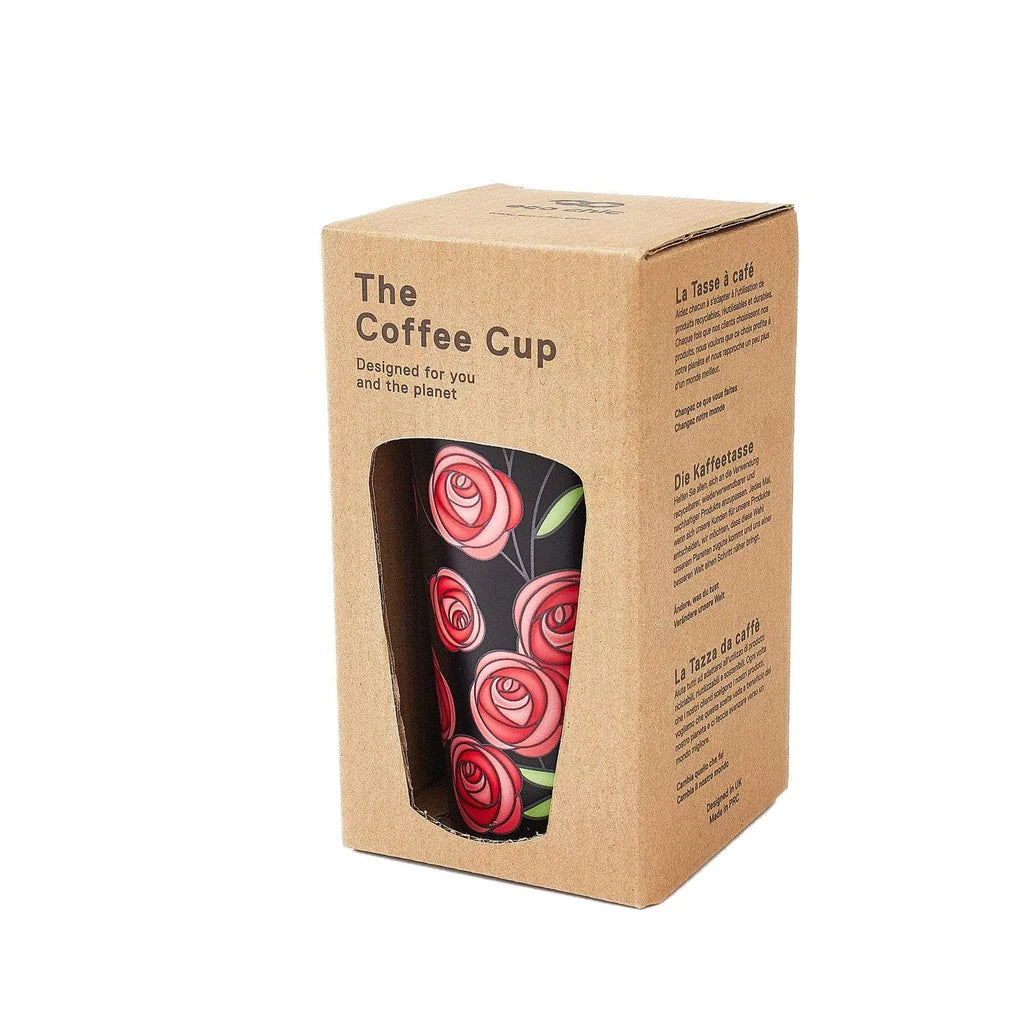 Sustainable Living | Eco Chic Black Macintosh Rose Thermal Coffee Cup by Weirs of Baggot Street