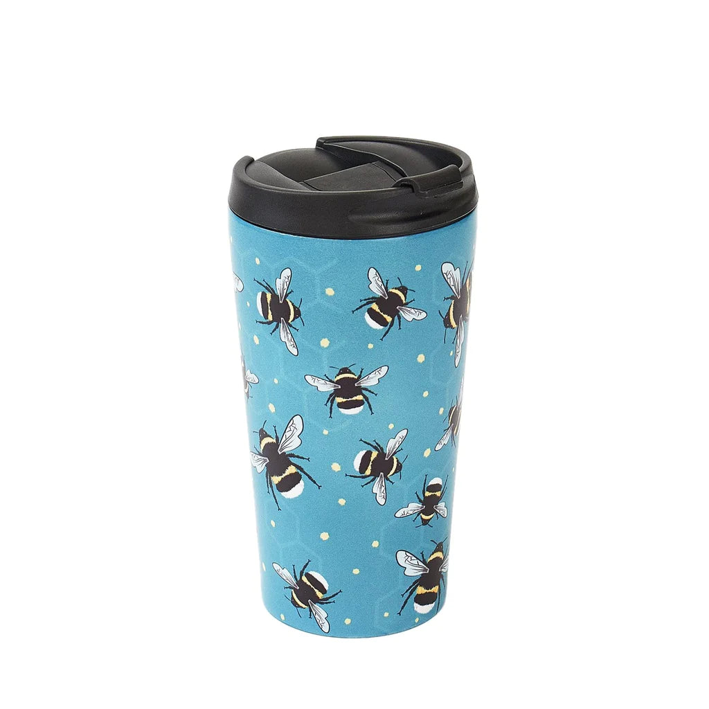 Sustainable Living | Eco Chic Blue Bumble Bee Thermal Coffee Cup by Weirs of Baggot Street