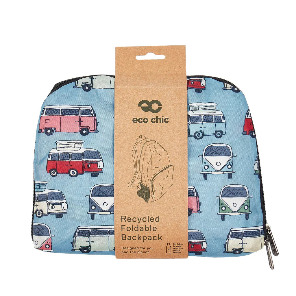 Sustainable Living | Eco Chic Blue Campervan Backpack by Weirs of Baggot Street