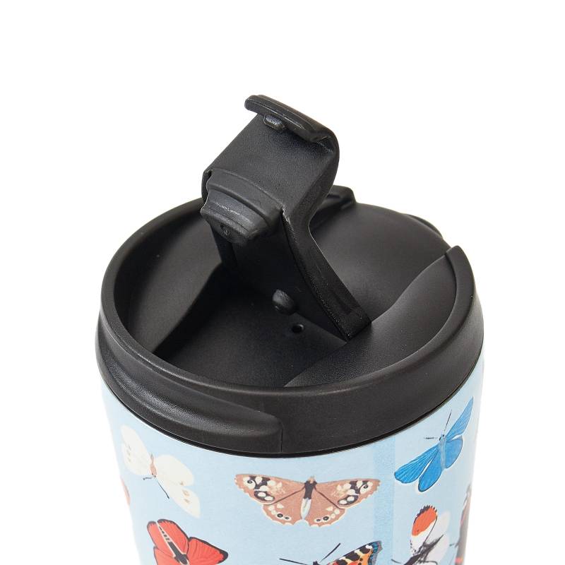 Sustainable Living | Eco Chic Blue Wild Butterflies Thermal Coffee Cup by Weirs of Baggot Street