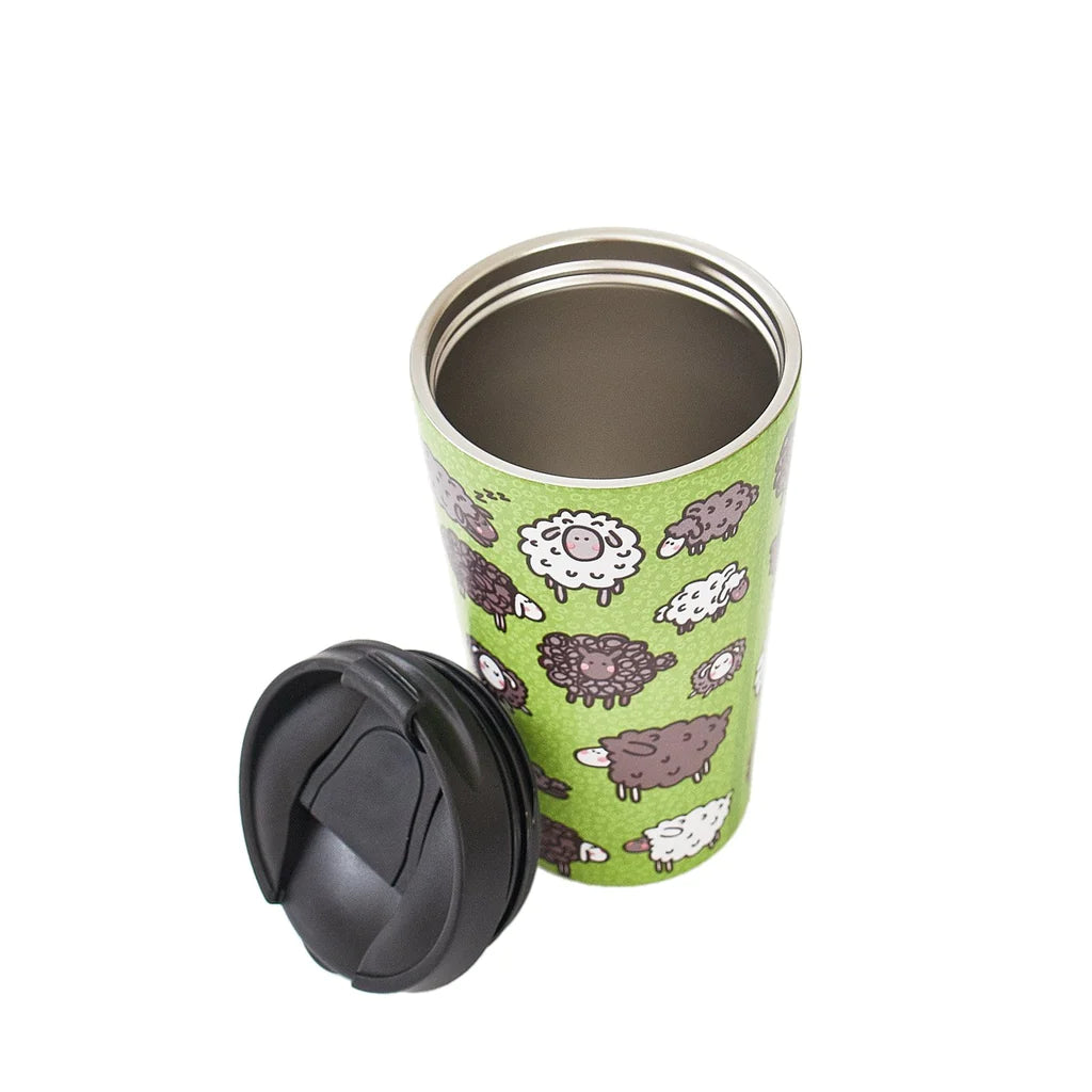 Sustainable Living | Eco Chic Green Cute Sheep Thermal Coffee Cup by Weirs of Baggot Street