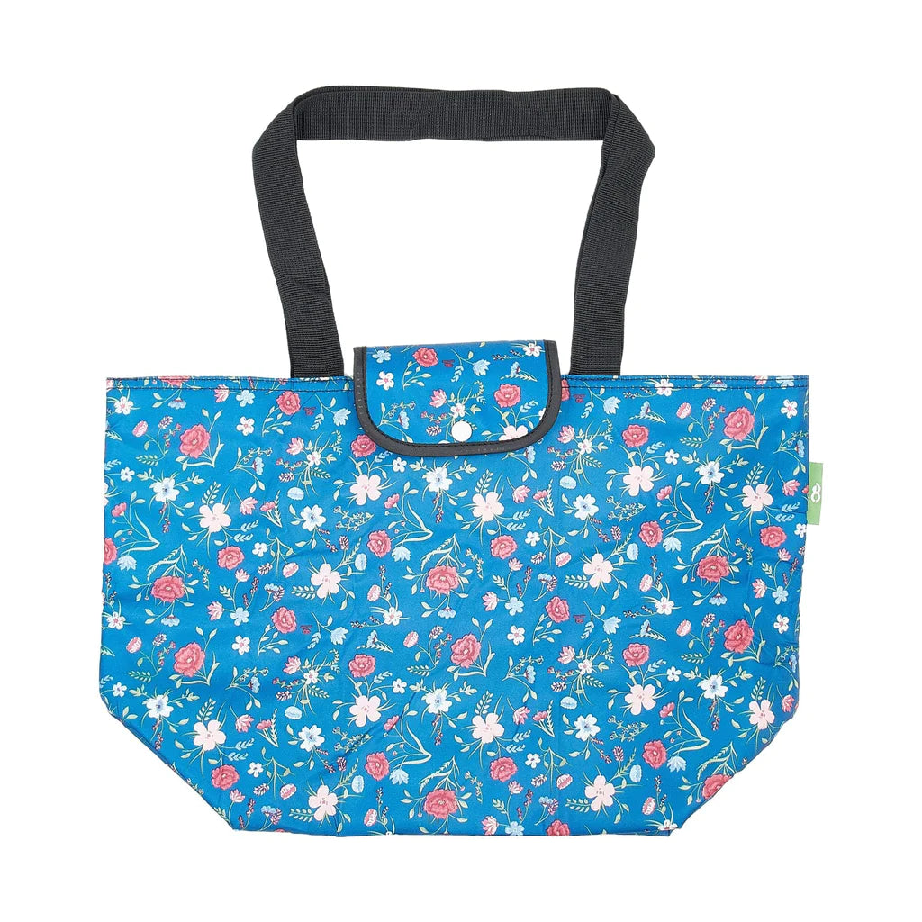 Sustainable Living | Eco Chic Navy Floral Insulated Shopping Bag by Weirs of Baggot Street