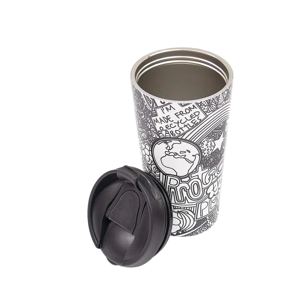 Sustainable Living | Eco Chic Save The Planet Thermal Coffee Cup Black and White by Weirs of Baggot Street