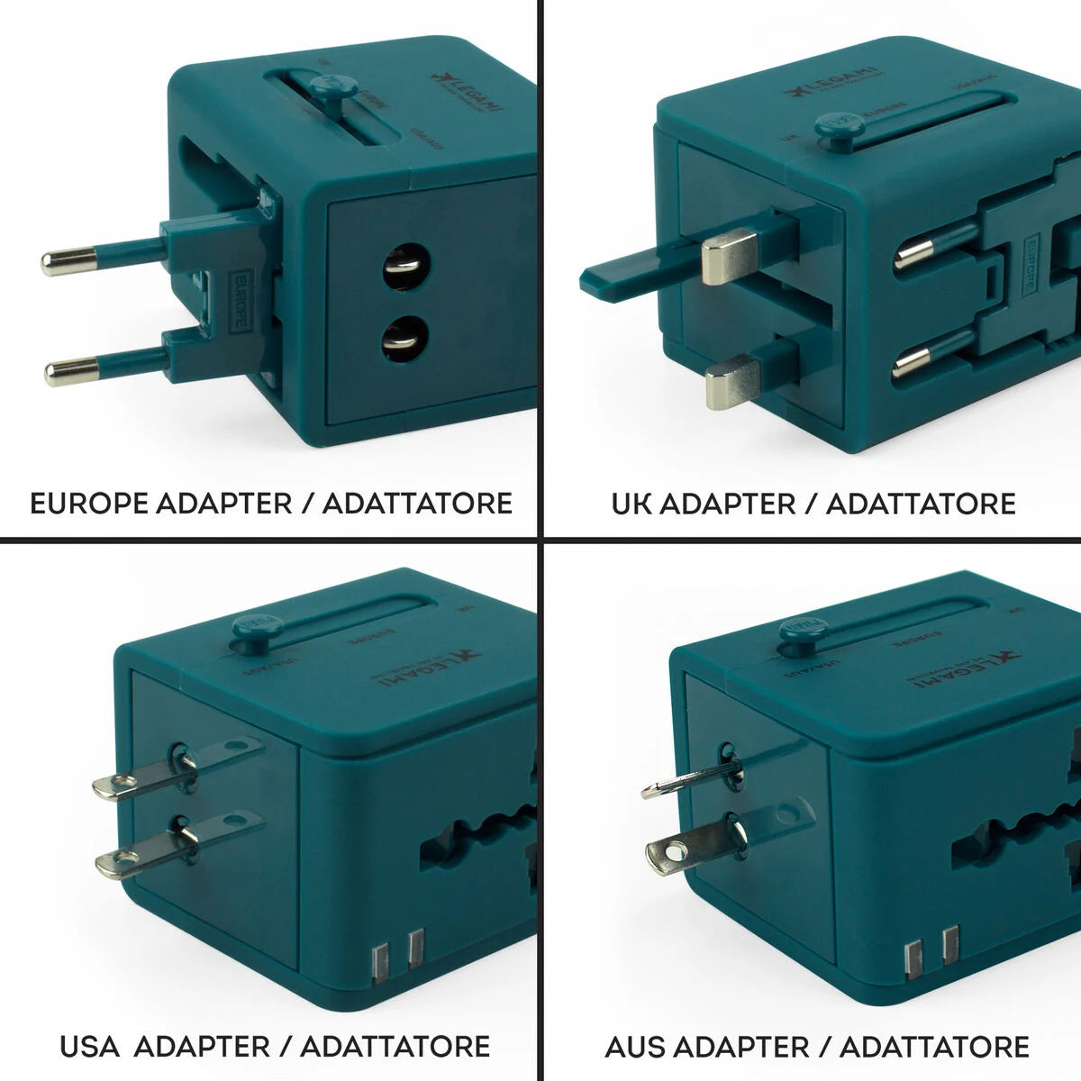 Fab Gifts | Legami Universal Worldwide Travel Adapter Blue by Weirs of Baggot Street