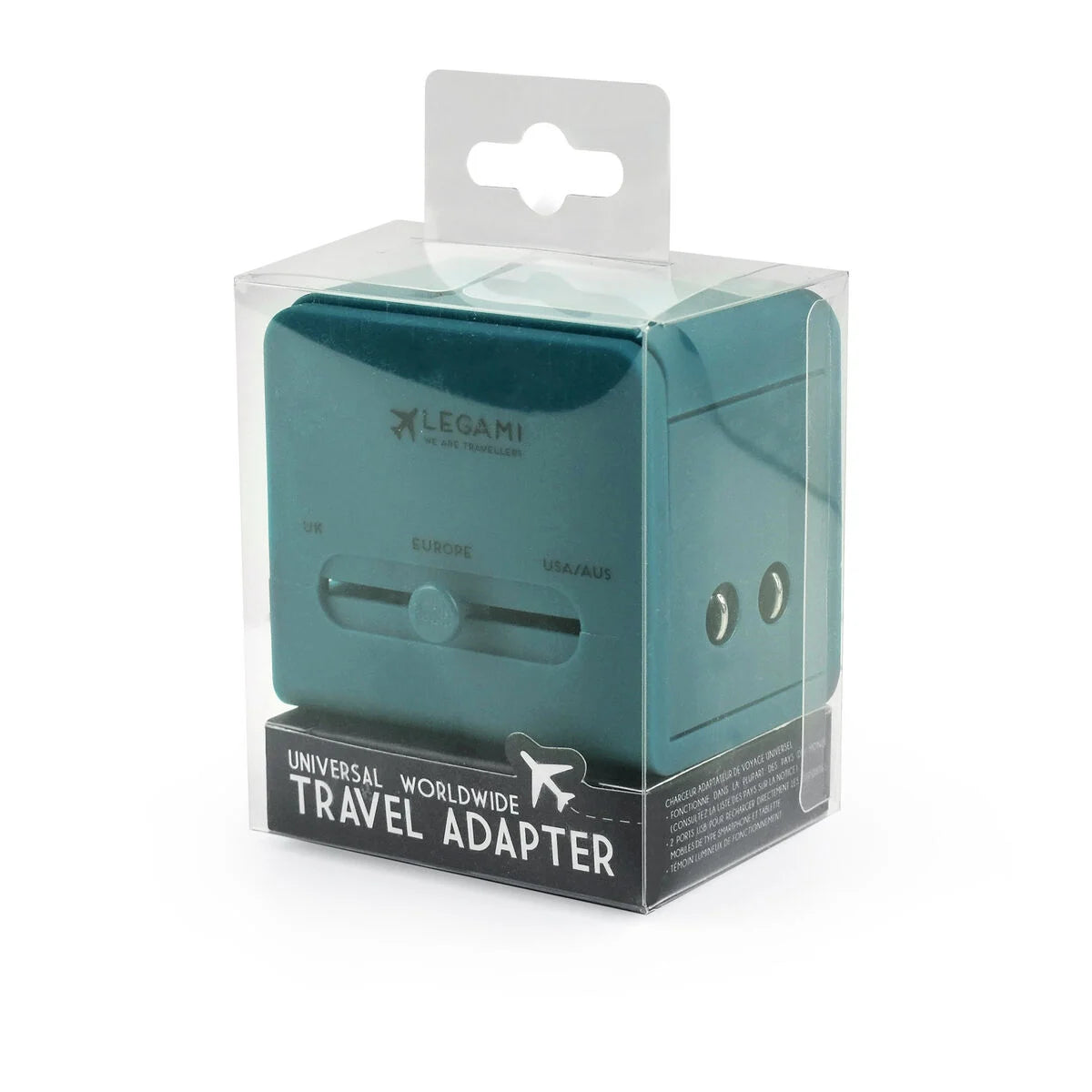 Fab Gifts | Legami Universal Worldwide Travel Adapter Blue by Weirs of Baggot Street