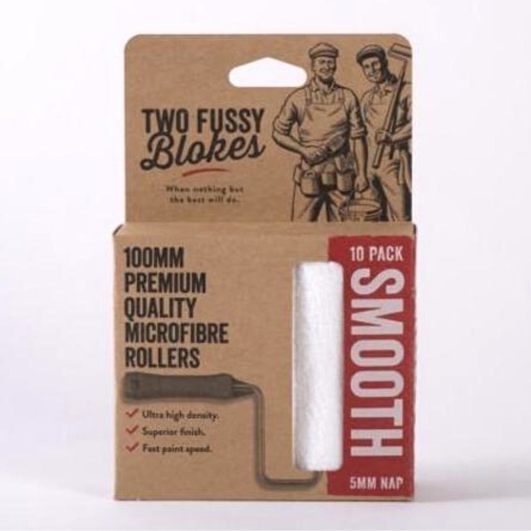 Paint Tools | Two Fussy Blokes Smooth 4inch Mini Rollers 10pk by Weirs of Baggot St