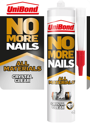 UniBond No More Nails Invisible, Heavy-Duty Clear Glue, Strong glue for  Wood, Ceramic, Metal & More, Instant Grab Mounting Adhesive, 1 x 285g  Cartridge : Amazon.co.uk: DIY & Tools