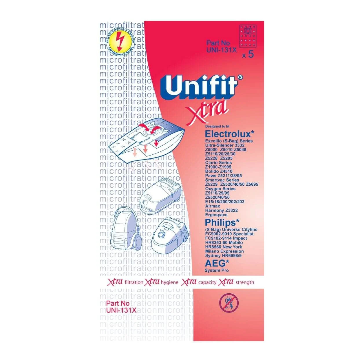 Hoover Bags | Uni-131 Unifit Dustbags by Weirs of Baggot St