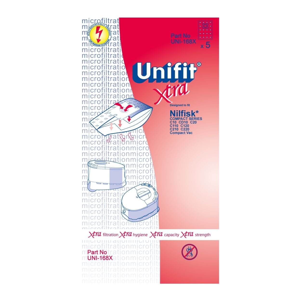 Hoover Bags | Uni-168 Unifit Dustbags by Weirs of Baggot St