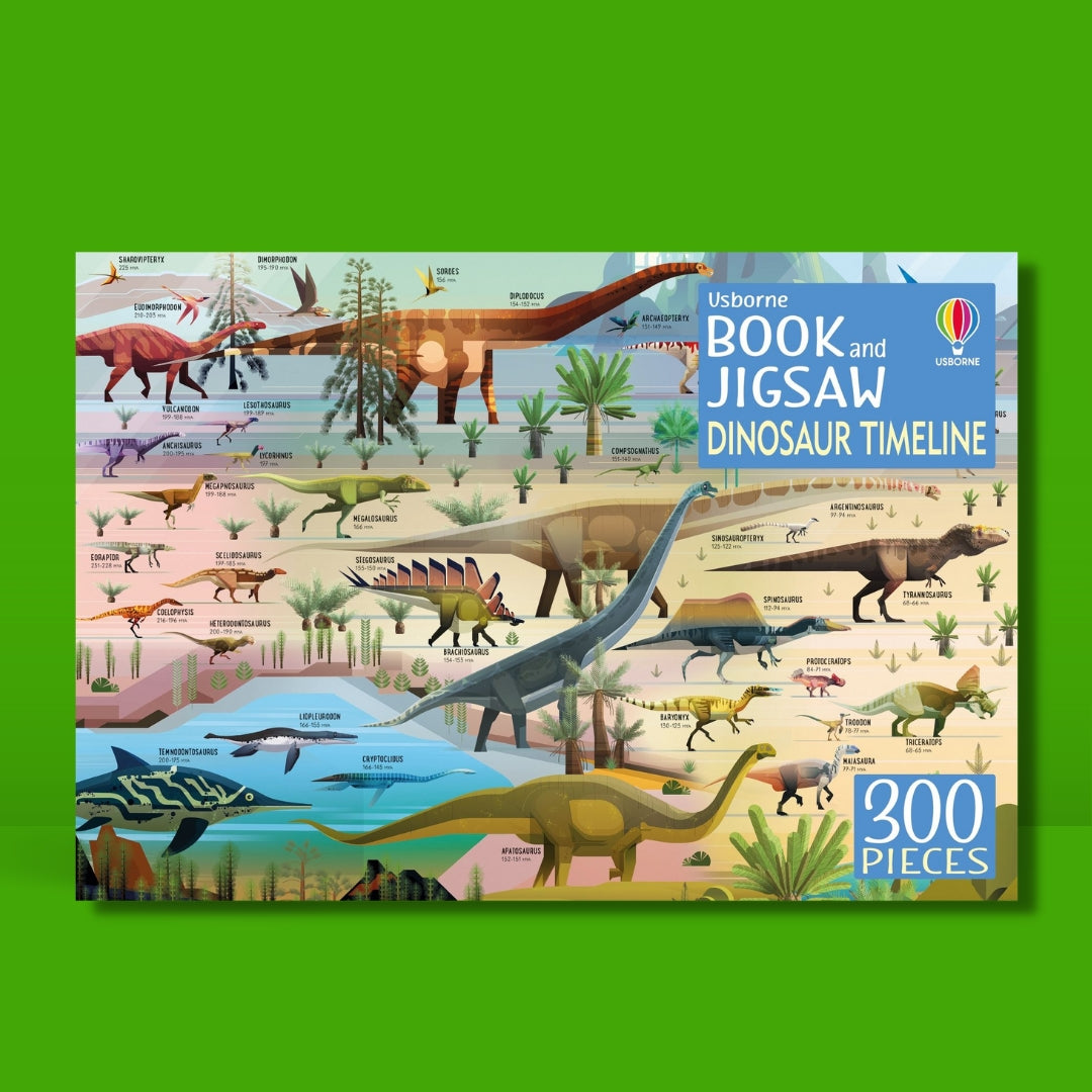 Usborne Book & Jigsaw: Dinosaur Timeline - Little Bookworms by Weirs of Baggot Street