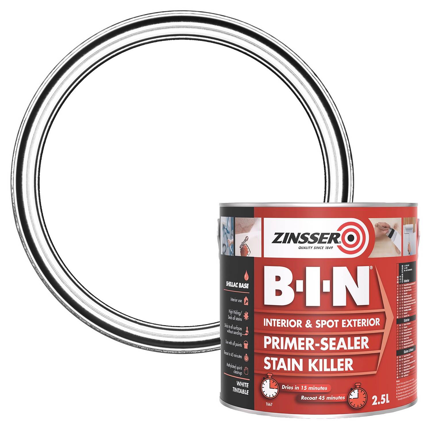 Paint & Decorating | Zinsser B-I-N Primer 1L by Weirs of Baggot St