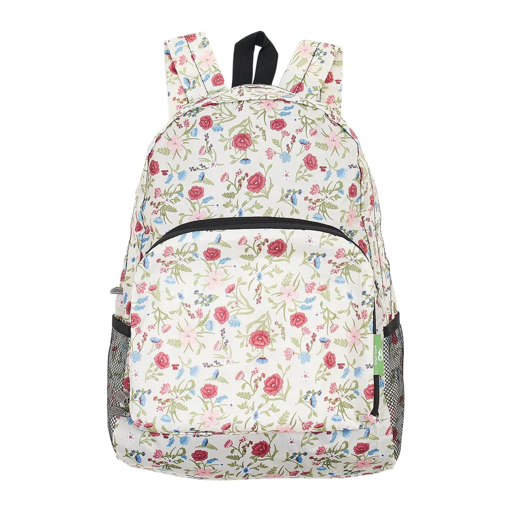 Sustainable Living | Eco Chic Navy Floral Backpack by Weirs of Baggot Street