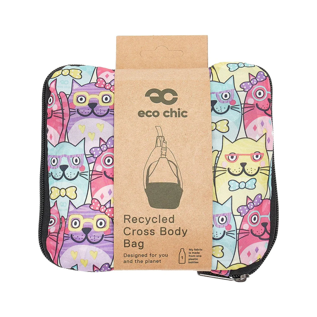 Sustainable Living | Eco Chic Multiple Glasses Cat Cross Body Bag by Weirs of Baggot Street
