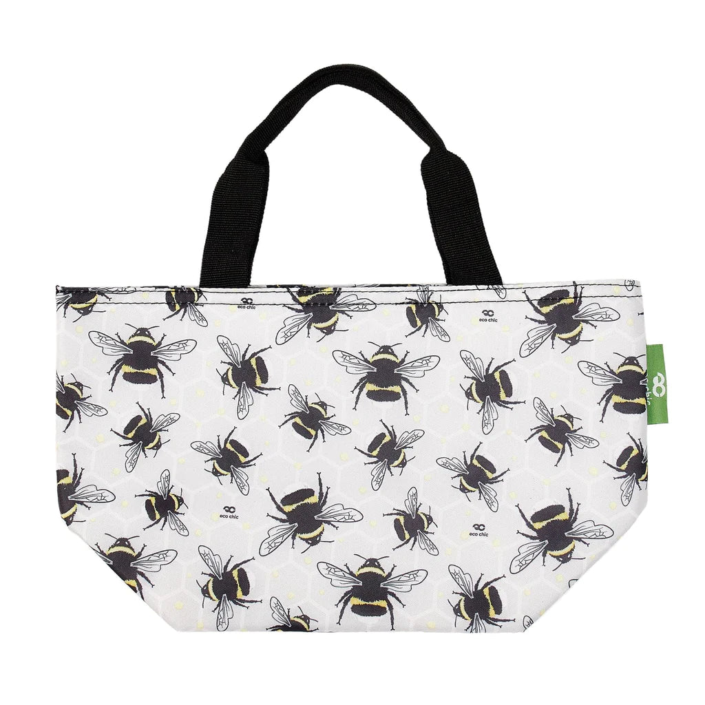 Sustainable Living | Eco Chic Grey Bumble Bee Lunch Bag by Weirs of Baggot Street