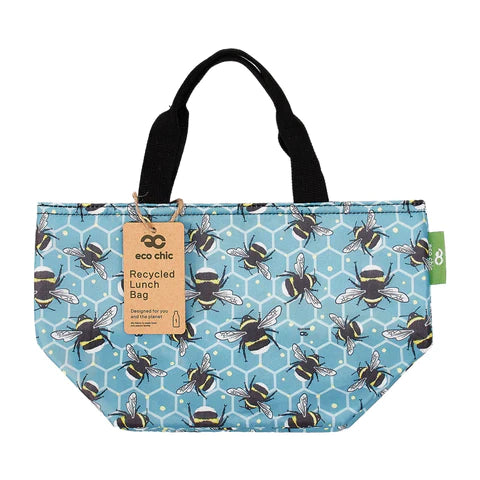 Sustainable Living | Eco Chic Blue Bumble Bee Lunch Bag by Weirs of Baggot Street