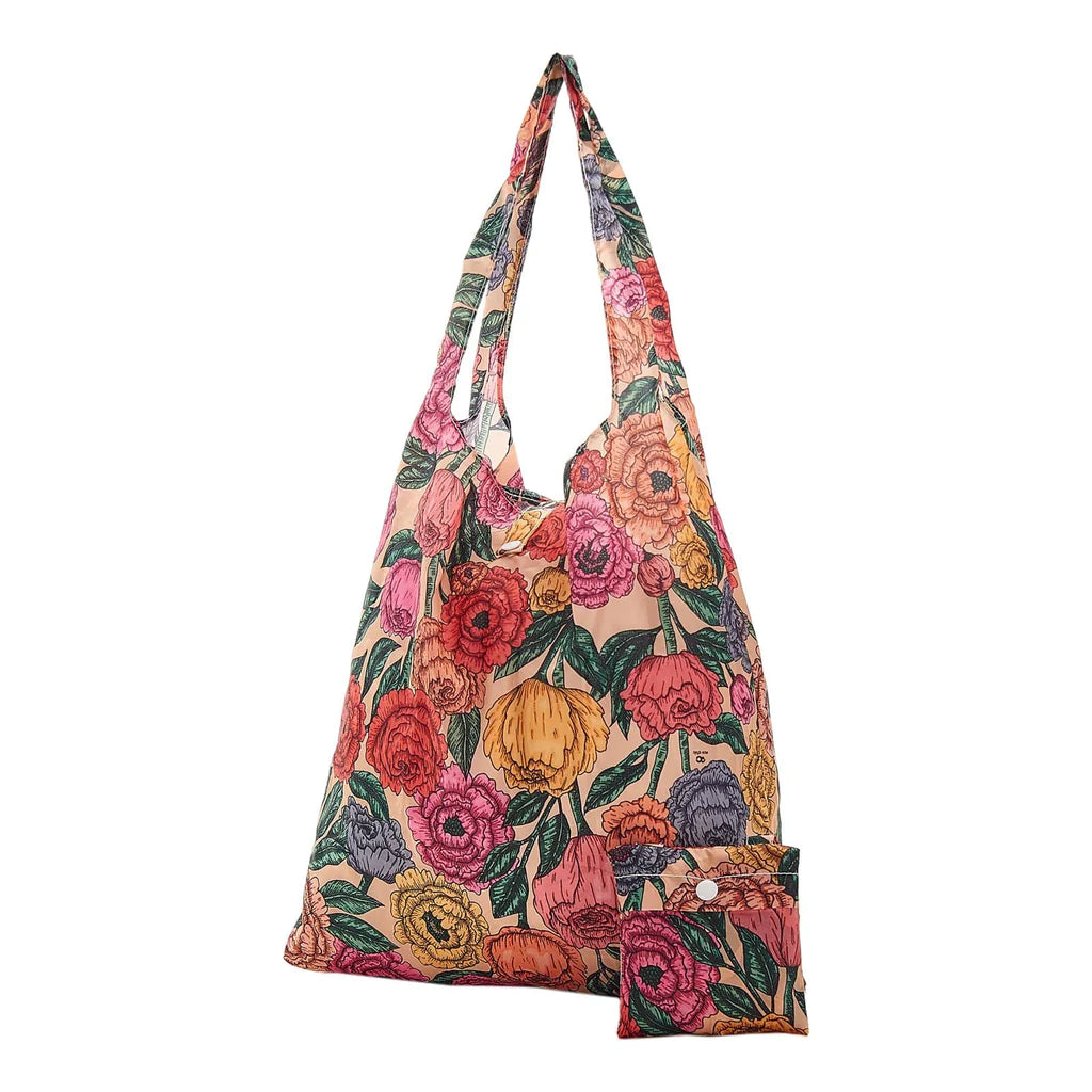 Sustainable Living | Eco Chic Beige Peonies Shopper by Weirs of Baggot Street