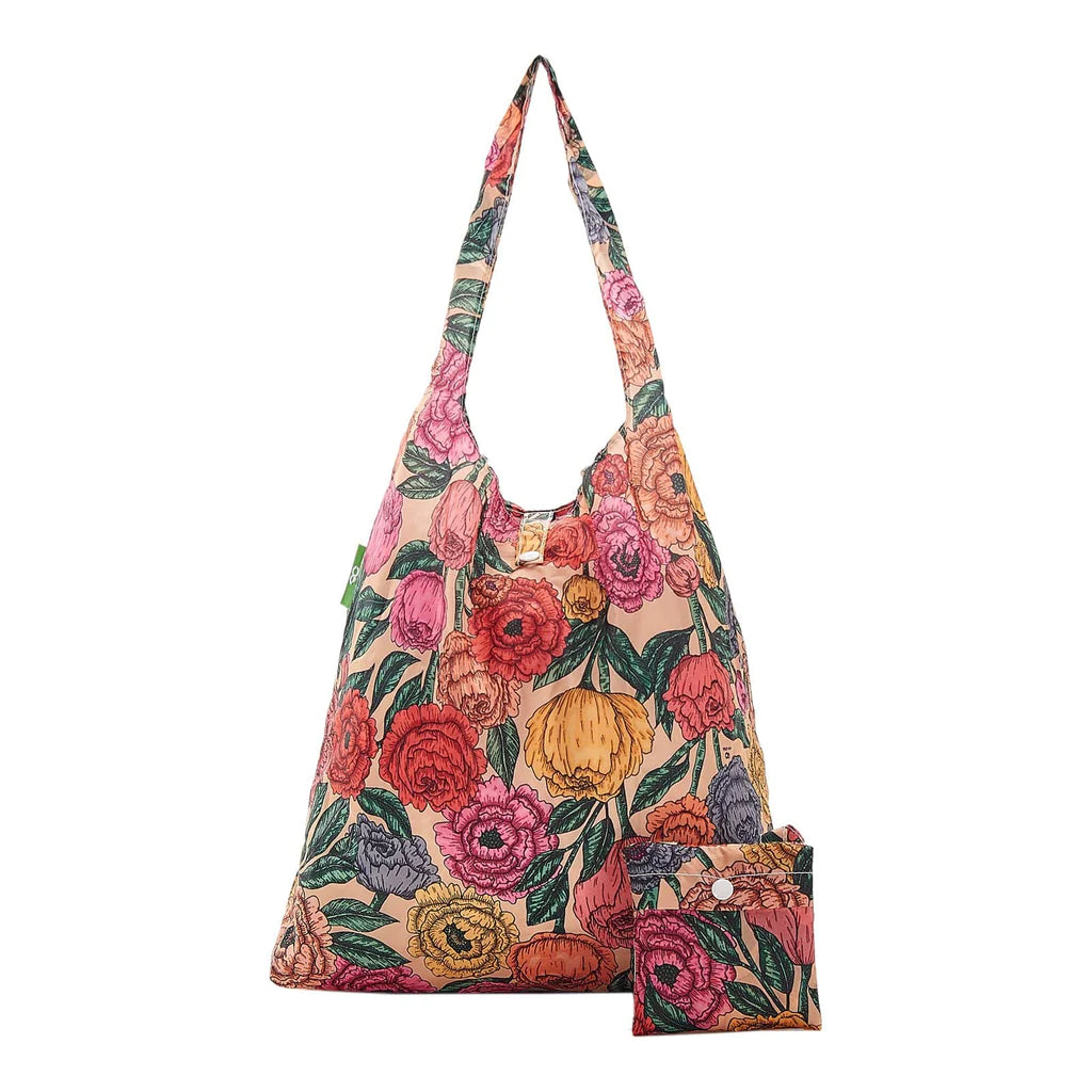 Sustainable Living | Eco Chic Beige Peonies Shopper by Weirs of Baggot Street