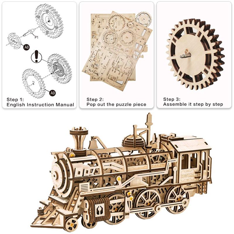 Robotime Mechanical Locomotive train kit